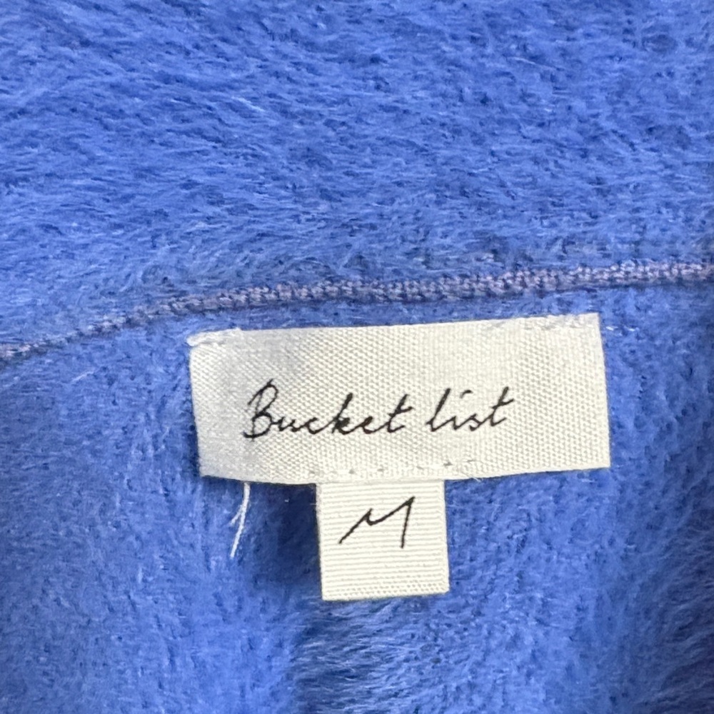 Blue Fleece Button-Up Jacket - Picture 4 of 4